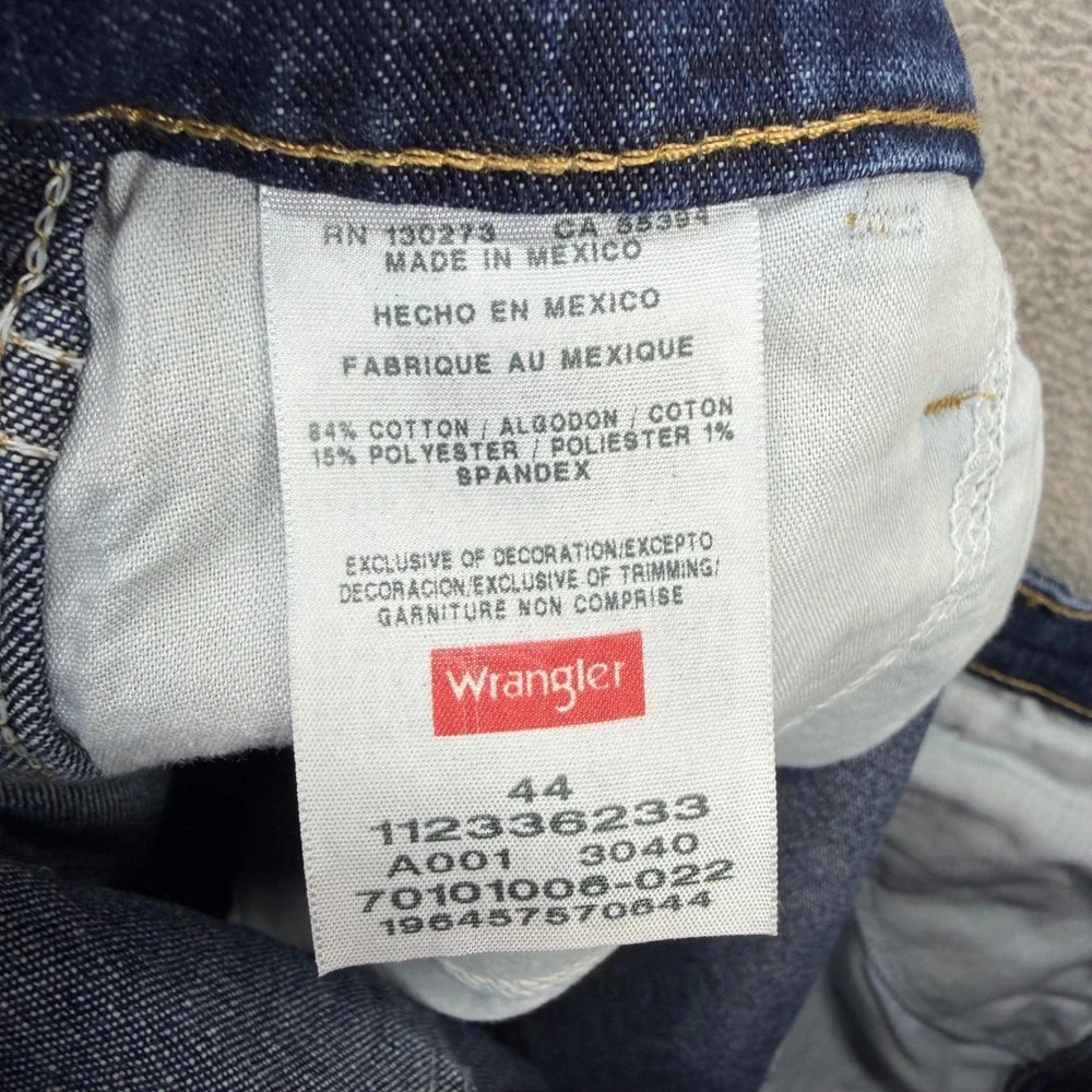 Wrangler Carpenter Shorts Mens 44 Blue Denim Jorts Stretch Utility Work‎ Skater